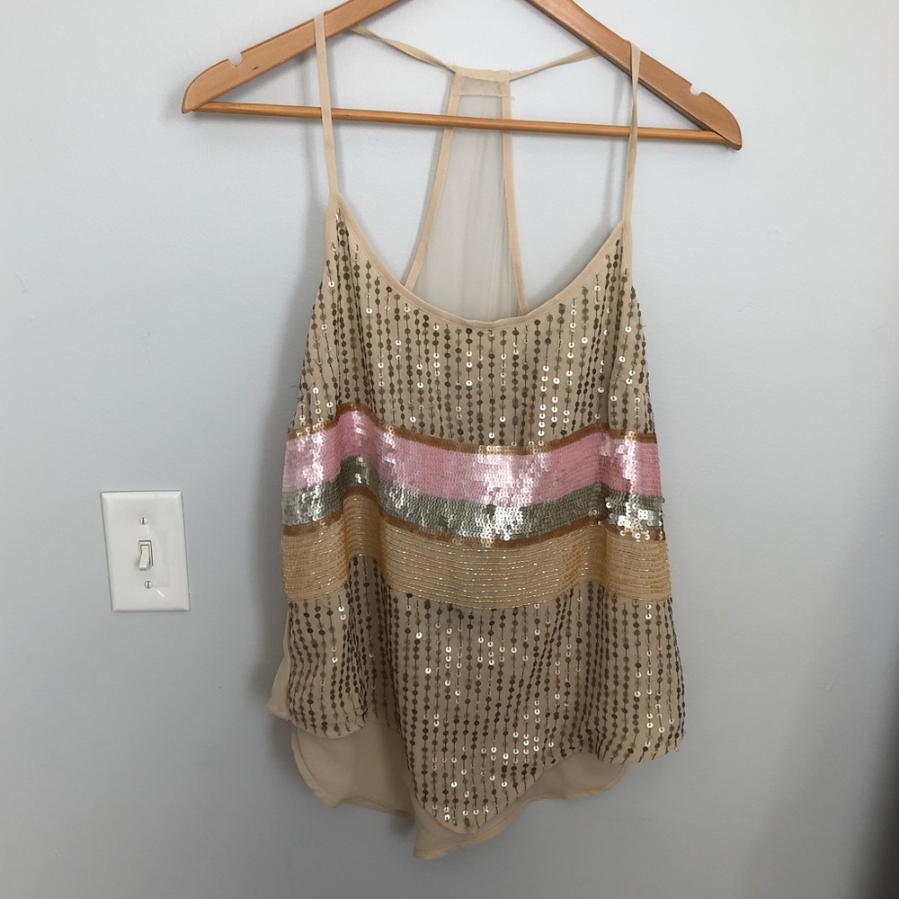 Hazel sequin tank top NWT